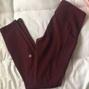 New Burgundy Lululemon speed up tight!